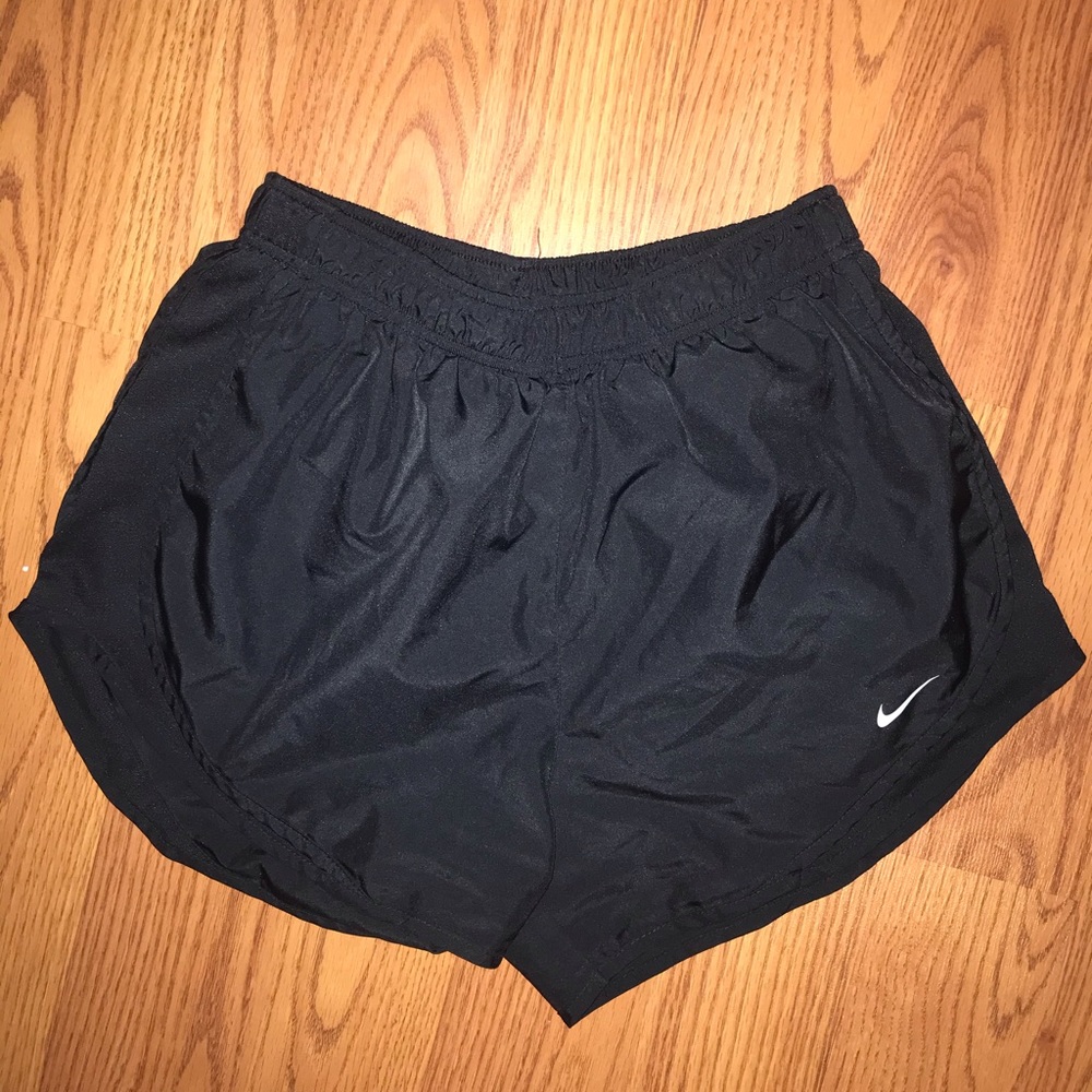 all black nike tempo running shorts